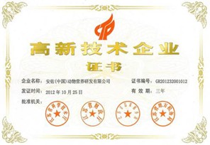高新技術(shù)企業(yè)證書
